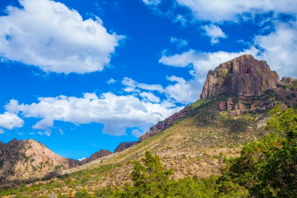 View of the Chisos Mountain in Big Bend National Park, Texas